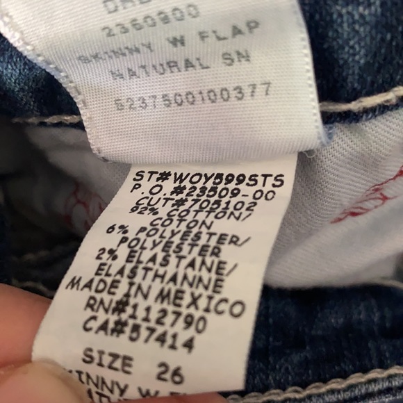 True Religion Skinny Flap Natural Jeans - Picture 7 of 9